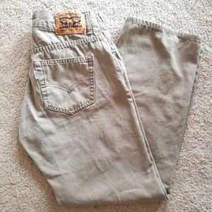 Levi 505 Regular Boys Khaki Jeans 27x27 14 Reg